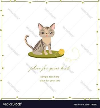  					Cute cat vector image														