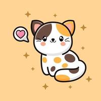 Cute cat vector image Free Vector
