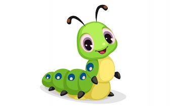 Cute caterpillar cartoon vector illustration Free Vector
