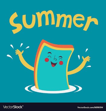 Cute Cell Phone Playing in Pool vector image