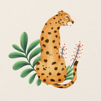 Cute cheetah, animal illustration | Free Photo Illustration - rawpixel