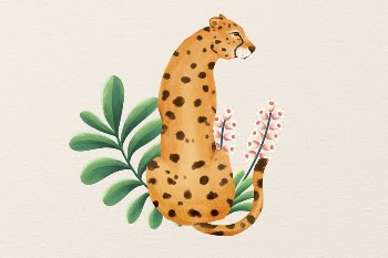 Cute cheetah background, animal illustration | Free Photo Illustration - rawpixel