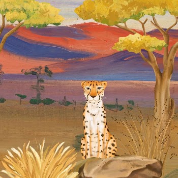 Cute cheetah background, colorful drawing | Free Photo Illustration - rawpixel