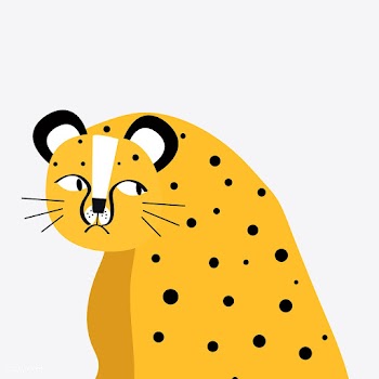 Cute cheetah cartoon vector graphics | Free stock vector - 477117
