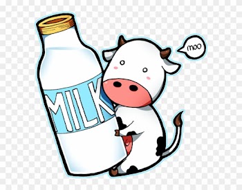 Cute Chibi Cow Drawing - Cow Milk Cartoon Png