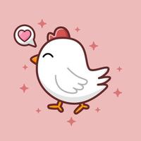 Cute chicken vector image Free Vector