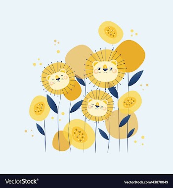 cute children depicting lions in the form
