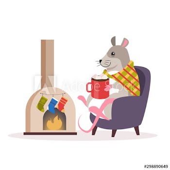 Cute Christmas rat
