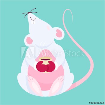 Cute Christmas rat