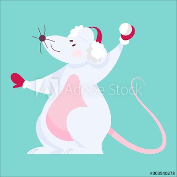 Cute Christmas rat