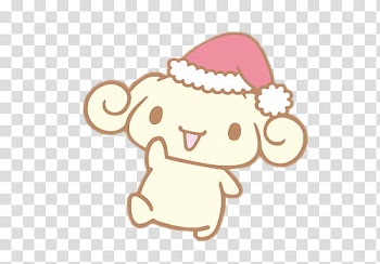 Cute Christmas xp, animal with Santa hat illustration transparent background PNG clipart
