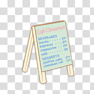 Cute Christmas xp, Cafe Cinnamon menu transparent background PNG clipart