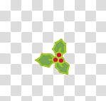 Cute Christmas xp, green and red petaled flower transparent background PNG clipart