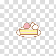 Cute Christmas xp, sliced of cake on plate illustration transparent background PNG clipart