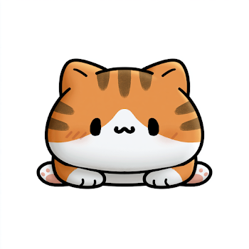 Cute Chubby Cartoon Cat