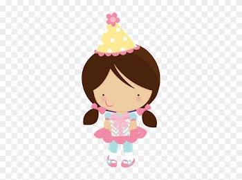Cute Clipart - - Cute Girl Birthday Clipart