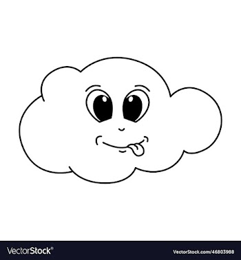 cute cloud cartoon coloring page for kids