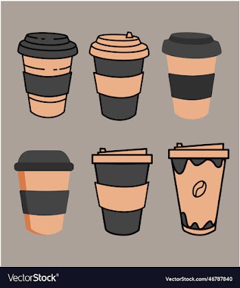 cute coffee paper cup set