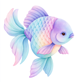Cute Colorful Fish Illustration