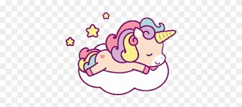 Cute Colorful Unicorn Star Could Dreamy Baby Love Kawai - Kawaii Clipart