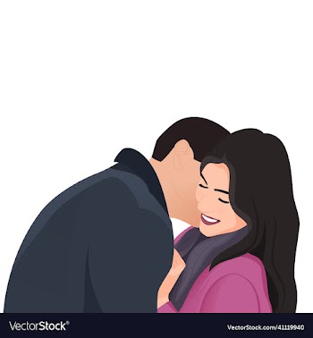 cute couple character on white background couple