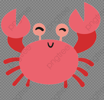 Cute Crab Material, Cute Clipart, Red, Cartoon PNG Transparent ...