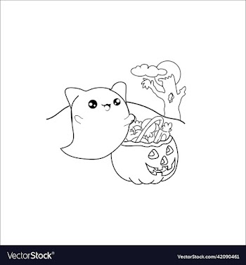 cute creepy kawaii coloring page