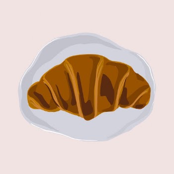 Cute croissant clipart, aesthetic food | Free PSD Illustration - rawpixel