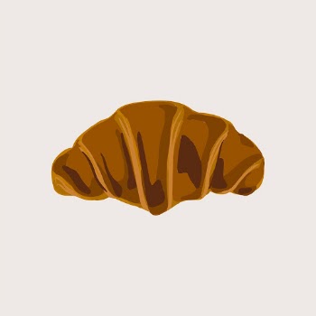 Cute croissant sticker, aesthetic food | Free PSD Illustration - rawpixel