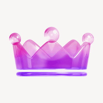 Cute crown, colorful 3D rendering | Free Photo - rawpixel