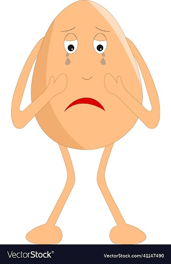 cute crying egg cartoon