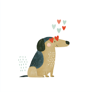 Cute Dachshund with Heart-Shaped Sunglasses