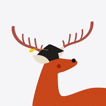 Cute deer with a graduation hat vector design | Free stock vector - 477026