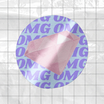 Cute diamond round sticker, aesthetic | Free Photo - rawpixel