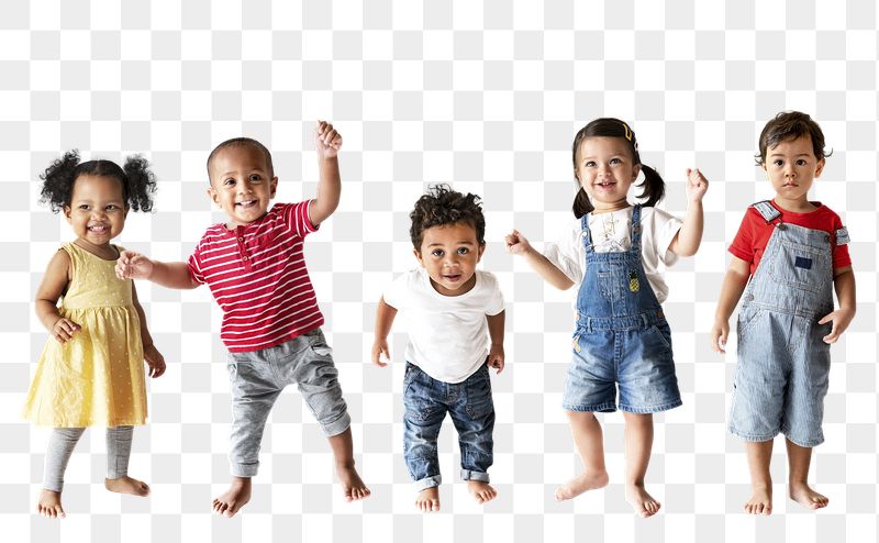 Cute diverse toddlers png sticker, | Free PNG - rawpixel