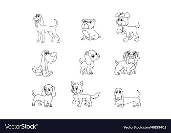 cute dog cartoon characters