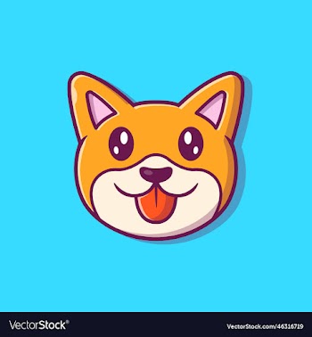 cute dog face cartoon