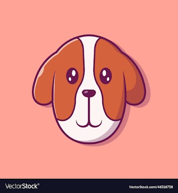 cute dog face cartoon