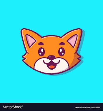 cute dog face cartoon