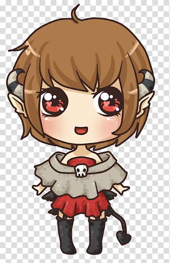 Cute Dolls, brown-haired female anime character transparent background PNG clipart