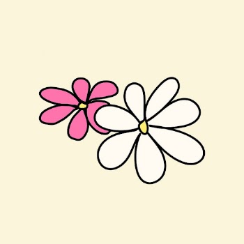Cute doodle flowers, pink & | Free PSD - rawpixel