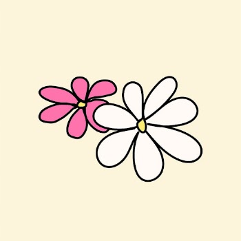 Cute doodle flowers, pink & | Free Vector - rawpixel