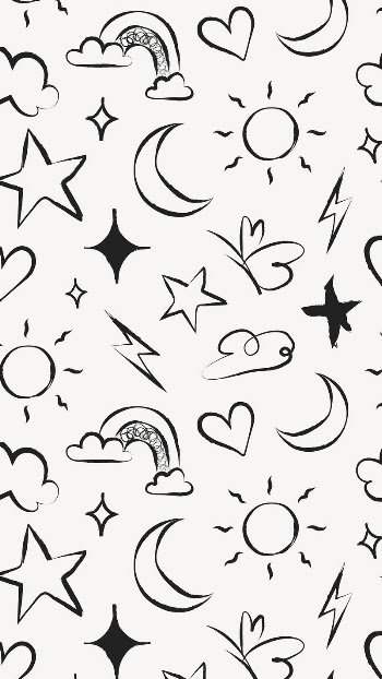 Cute doodle pattern phone wallpaper, | Free Photo - rawpixel