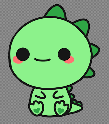cute dragon green animal - Sticker by Luna