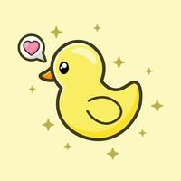 Cute duck vector image Free Vector