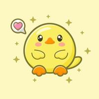 Cute duck vector image Free Vector