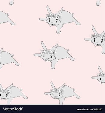 cute easter bunnies pattern background