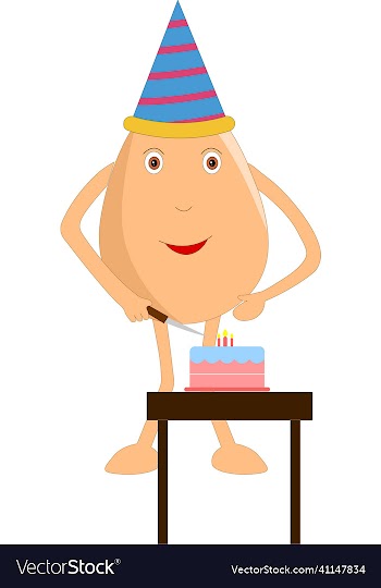 cute egg birthday cartoon