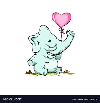 Cute elephant design vector image