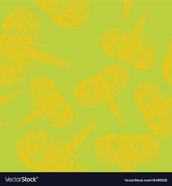 Cute elephants seamless pattern background vector image